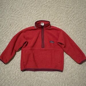 Patagonia Kids Red Fleece Synchilla Pullover